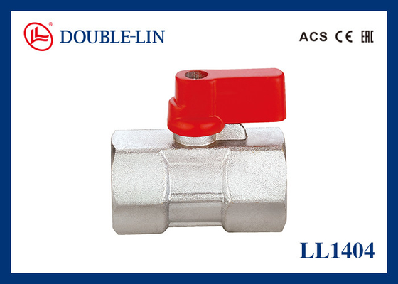 Der weibliche weibliche 25 Stangen-Messing Mini Ball Valve With Nickel X überzog
