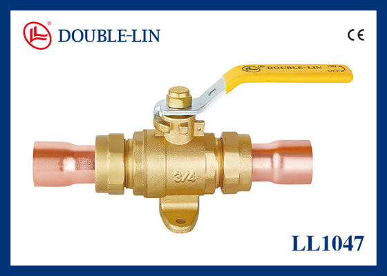 Hebelgriff-Lötanschluss 40mm X 40mm Messing-Gaskugelhahn