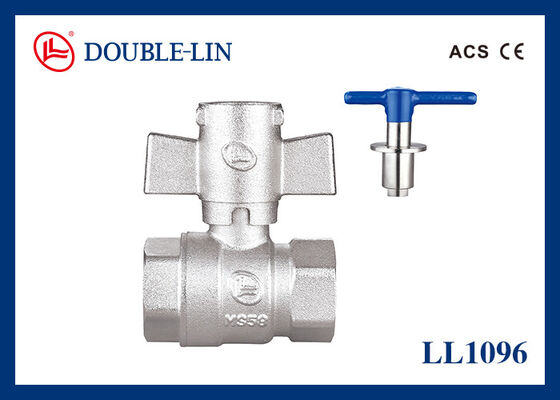1/2 " bis 1 " weiblich X weiblich 25 Bar verriegelbares Messingkugelventil