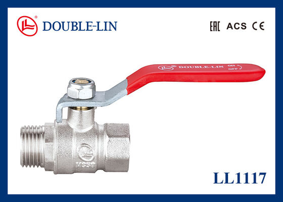 Flacher Hebelgriff 1/2" 16 Bar Kugelventil Außengewinde x Innengewinde