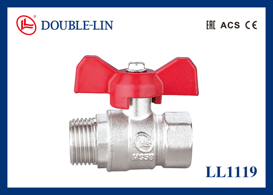 1/2 „bis 1" weibliches 16 Stangen-Messingkugelventil des Mannx mit Quergriff