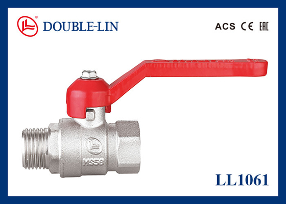 Vollströmung männlich / weiblich 1 2 Zoll Messing Kugelventil Aluminium Griff