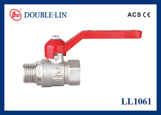 Vollströmung männlich / weiblich 1 2 Zoll Messing Kugelventil Aluminium Griff