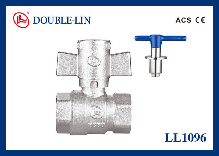 1/2 " bis 1 " weiblich X weiblich 25 Bar verriegelbares Messingkugelventil