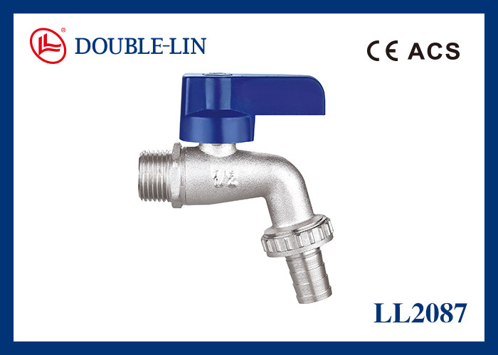 ISO228-Gewinde ABS-Flachhebel-Hahn 1/2" X 3/4" Messing-Auslaufhähne mit doppeltem O-Ring-Ventilschaft